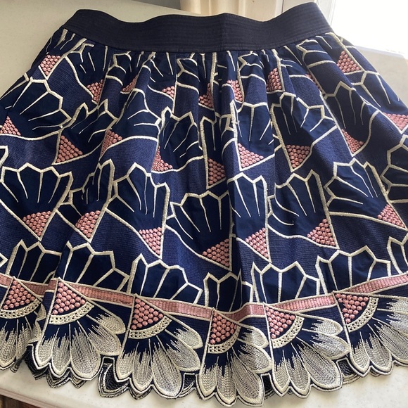 Lauren Moffatt Dresses & Skirts - Lauren Moffatt Floral Navy & Pink  Skirt